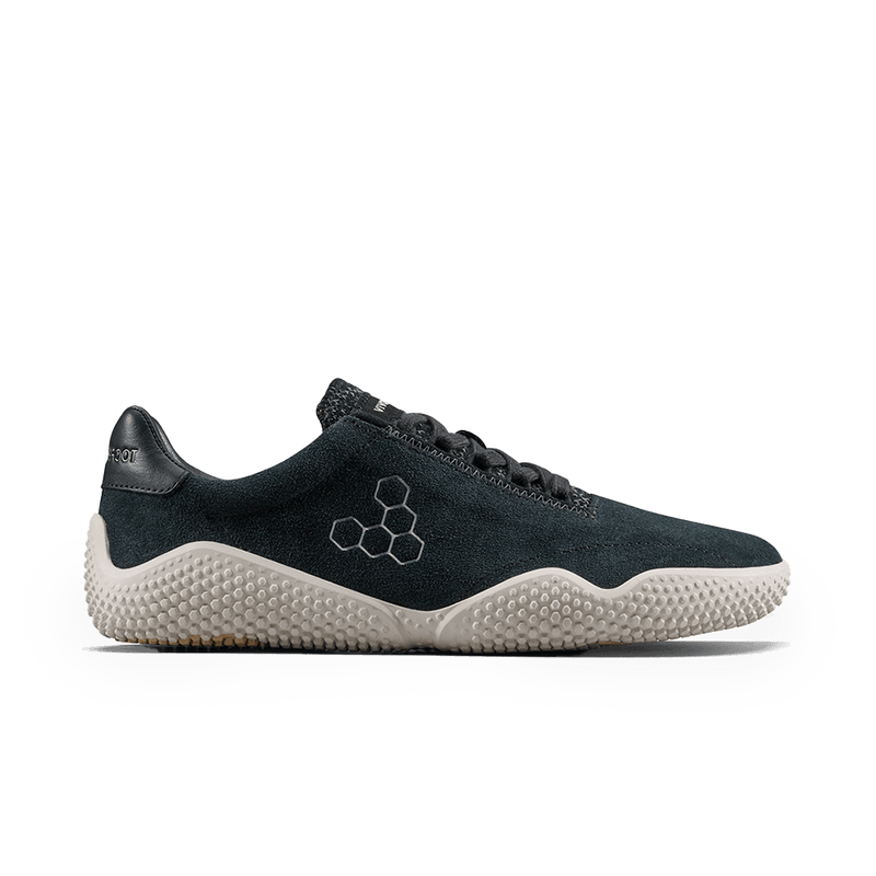 Load image into Gallery viewer, Vivobarefoot Motus Studio Sneaker | Women’s Obsidian/White side view on a white background.