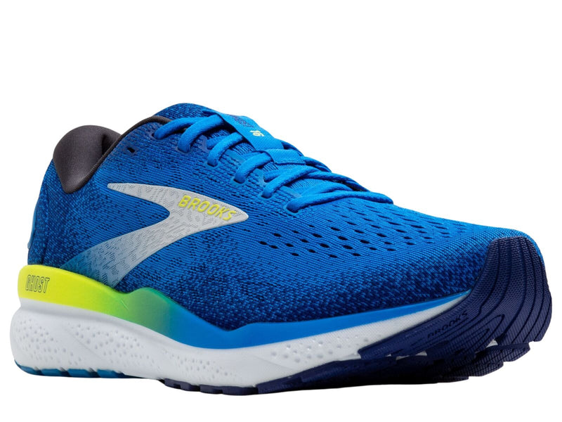 Load image into Gallery viewer, Mens Brooks Ghost 16 Running Shoes in Electric Blue/Navy/Lemon – Size 12