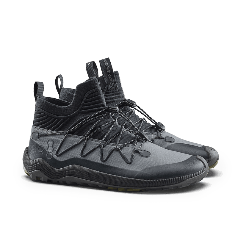 Load image into Gallery viewer, Vivobarefoot Primus Trail Flow Mid Women's Barefoot Hiking Boot – Dark Shadow
