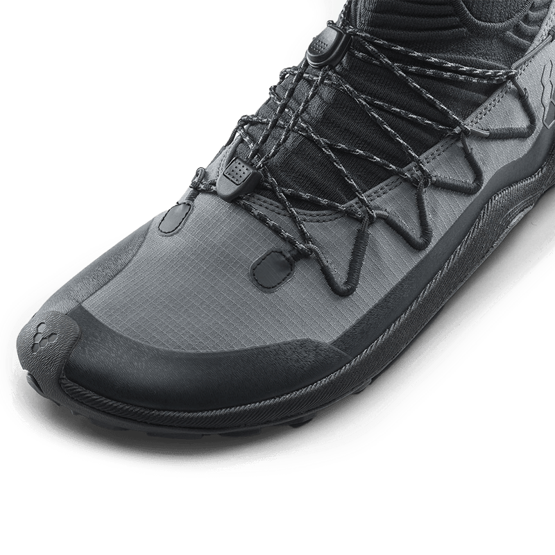 Load image into Gallery viewer, Vivobarefoot Primus Trail Flow Mid Women's Barefoot Hiking Boot – Dark Shadow