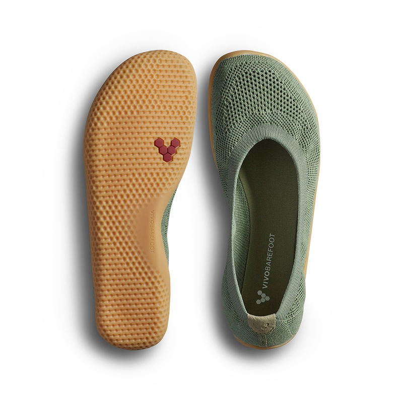 Load image into Gallery viewer, Vivobarefoot Asana Yin Ballerina Knit Womens Dusty Green-1