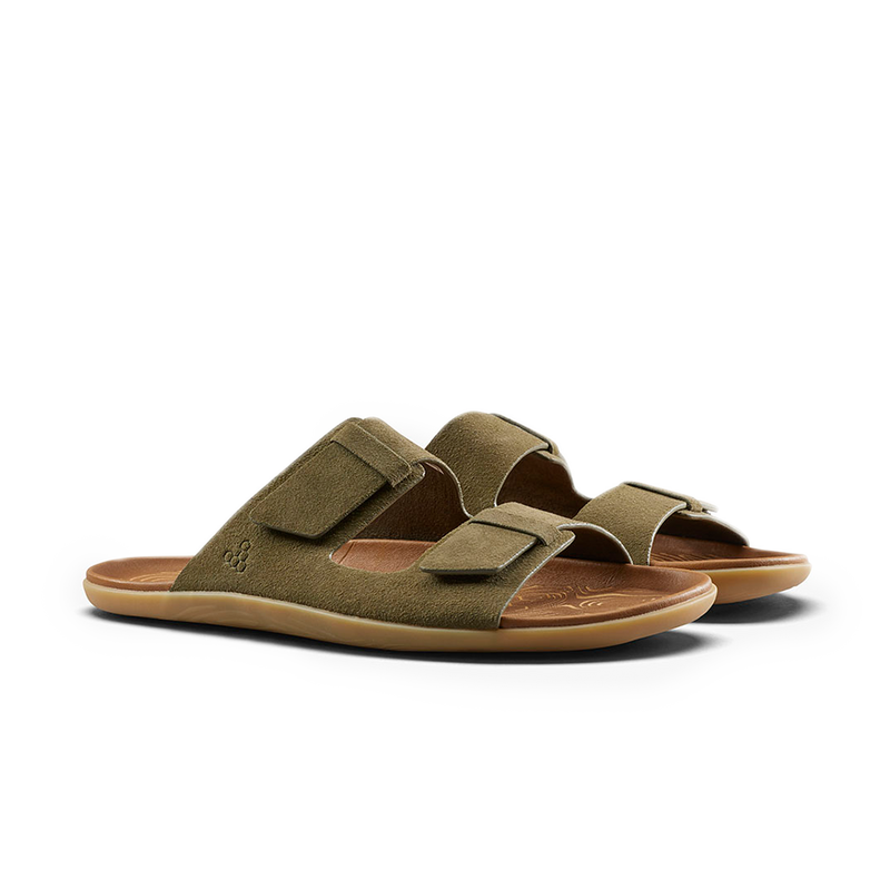 Load image into Gallery viewer, Vivobarefoot Sensus Yin Slide Womens Dark Olive-3