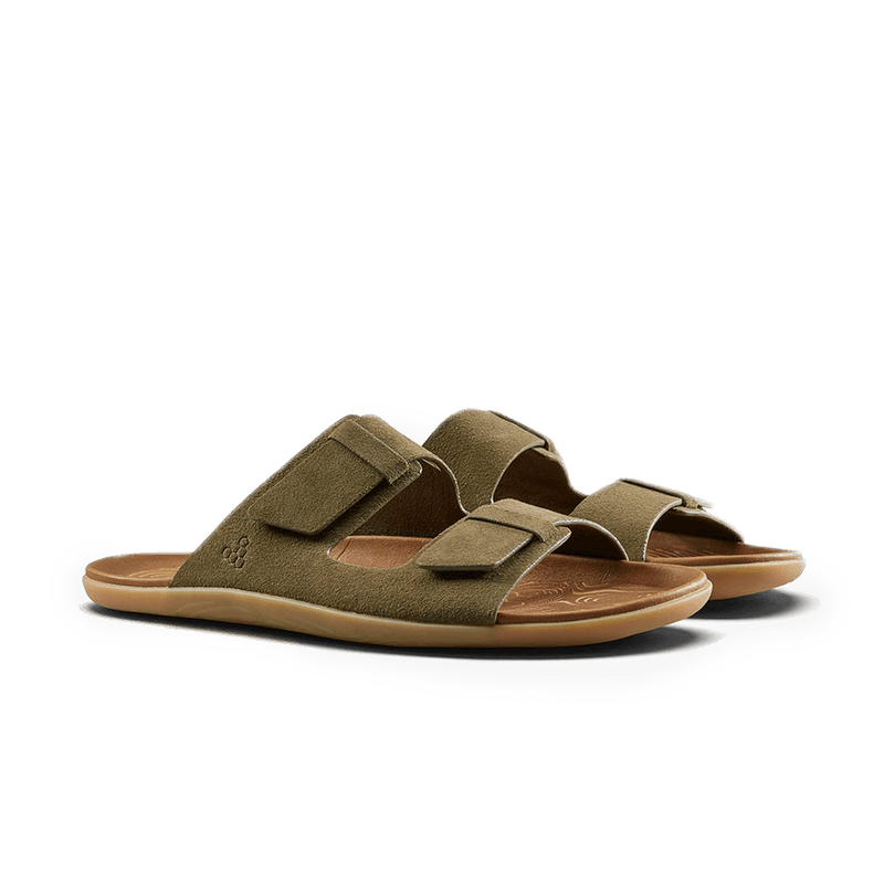 Load image into Gallery viewer, Vivobarefoot Sensus Yin Slide Womens Dark Olive-3