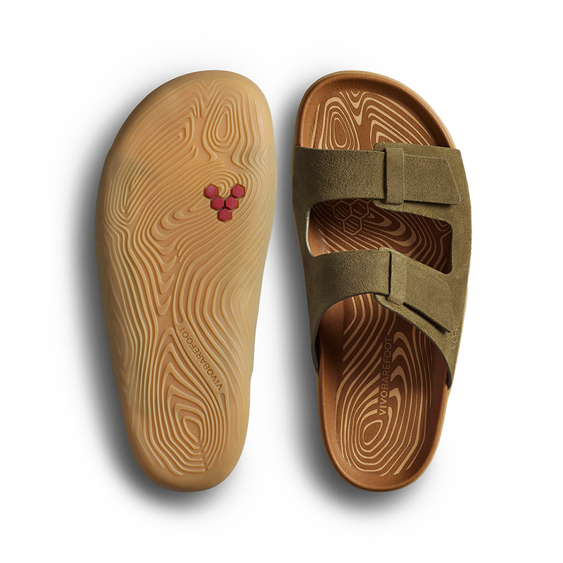 Load image into Gallery viewer, Vivobarefoot Sensus Yin Slide Womens Dark Olive-1