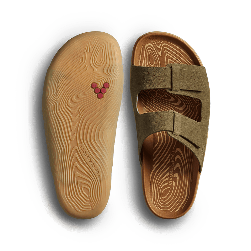 Load image into Gallery viewer, Vivobarefoot Sensus Yin Slide Womens Dark Olive-1