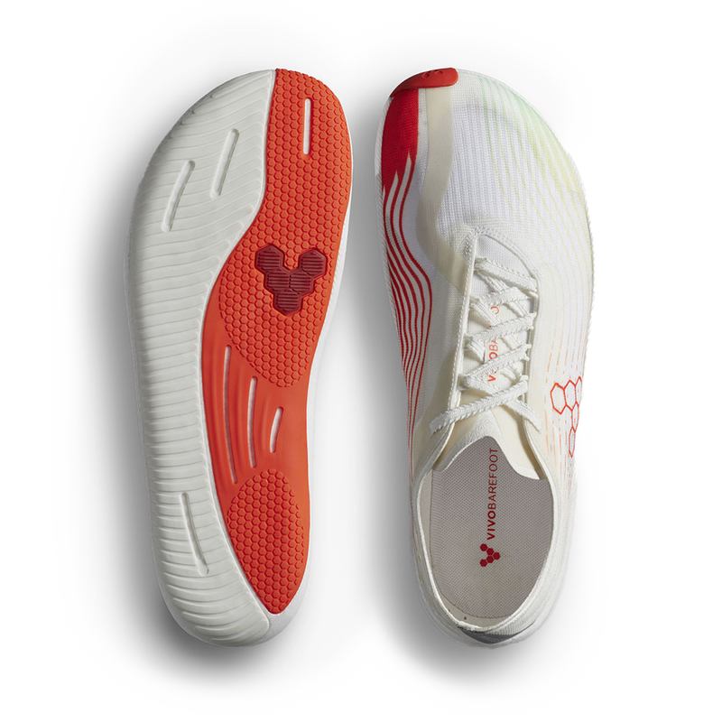 Load image into Gallery viewer, Vivobarefoot Primus Flow Womens Bright White/ Neon Orange-1