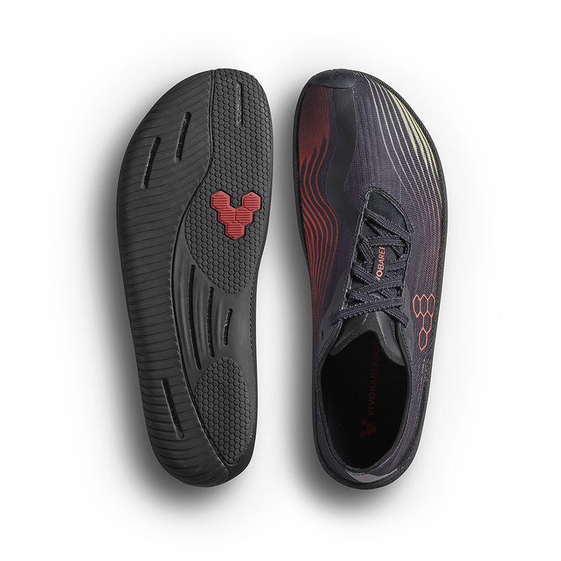 Load image into Gallery viewer, Vivobarefoot Primus Flow Womens Obsidian/Cherry Tomato-1