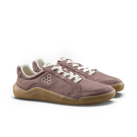 Vivobarefoot Gobi II Sneaker Premium Leather Womens Twilight Mauve for a natural barefoot experience.