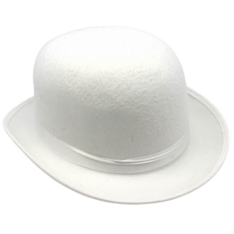Load image into Gallery viewer, 6x BOWLER HAT Party Vintage Costume Derby Felt Dance Halloween Bulk in White-4