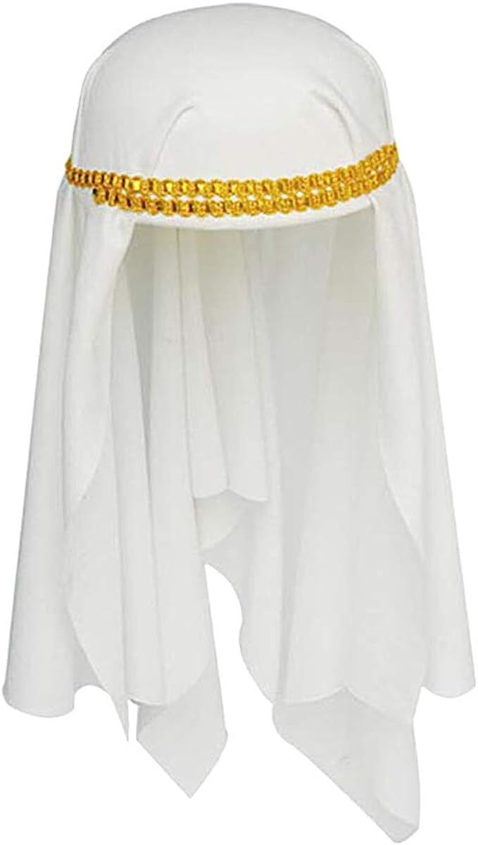 Load image into Gallery viewer, Arabian Keffiyeh Hat Sheik Costume Muslim Fancy Dress Party Accessory Cap-0
