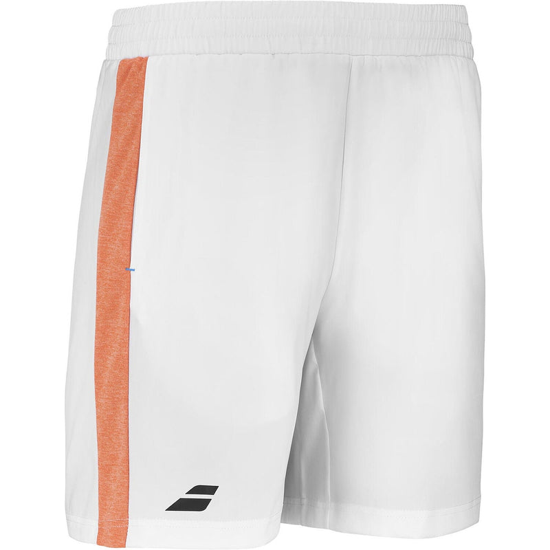 Load image into Gallery viewer, Babolat Play Mens Tennis Shorts in White/Orange-0