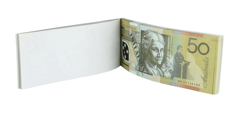 Load image into Gallery viewer, 50 Dollar Australian Souvenir Note Pad Fake AUD Money - 1 Pack of 50 Sheets-2