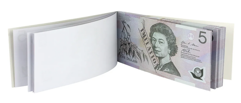 Load image into Gallery viewer, 5 Dollar Australian Souvenir Note Pad Fake AUD Money - 1 Pack of 50 Sheets-2