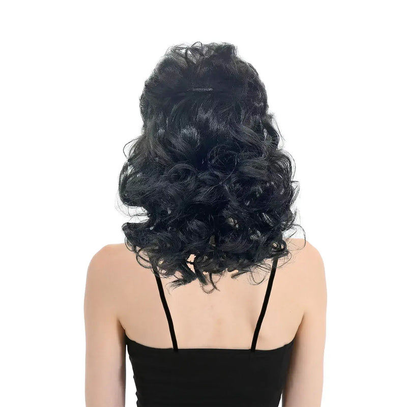 Load image into Gallery viewer, RETRO WIG Curly Long Hair Disco Punk Rock Party Costume 60s 70s 22425 - Black-2