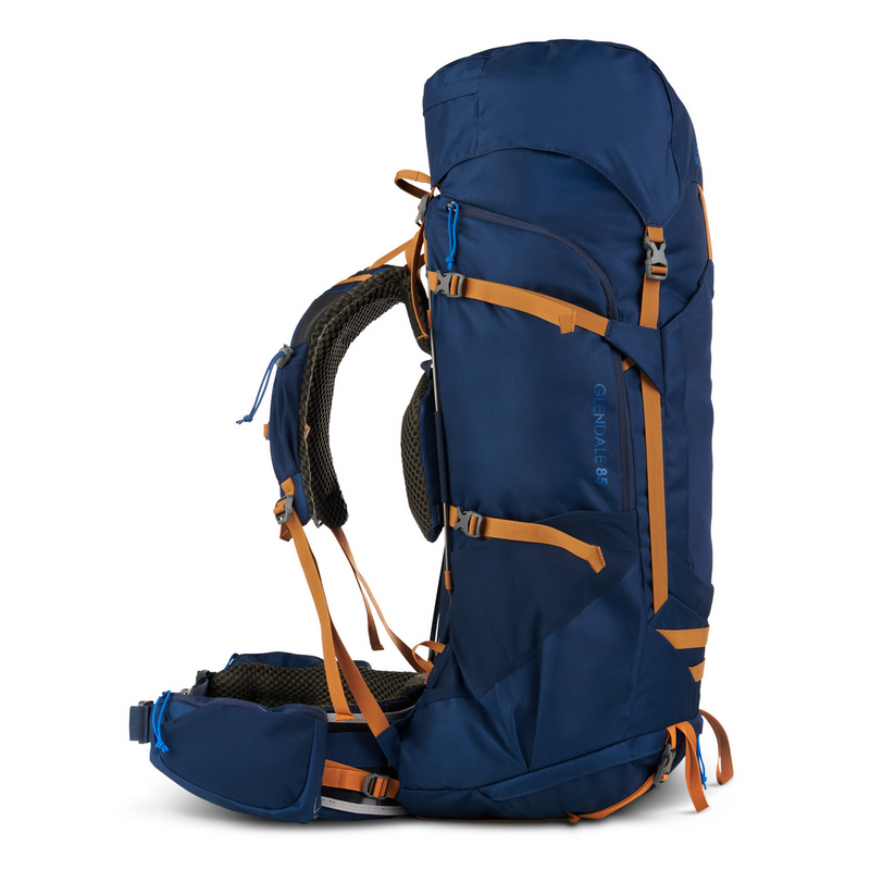 Load image into Gallery viewer, KELTY Glendale 85L Pageant Backpack Bag Hiking Camping Travel Pack in Blue/Cathay Spice-3