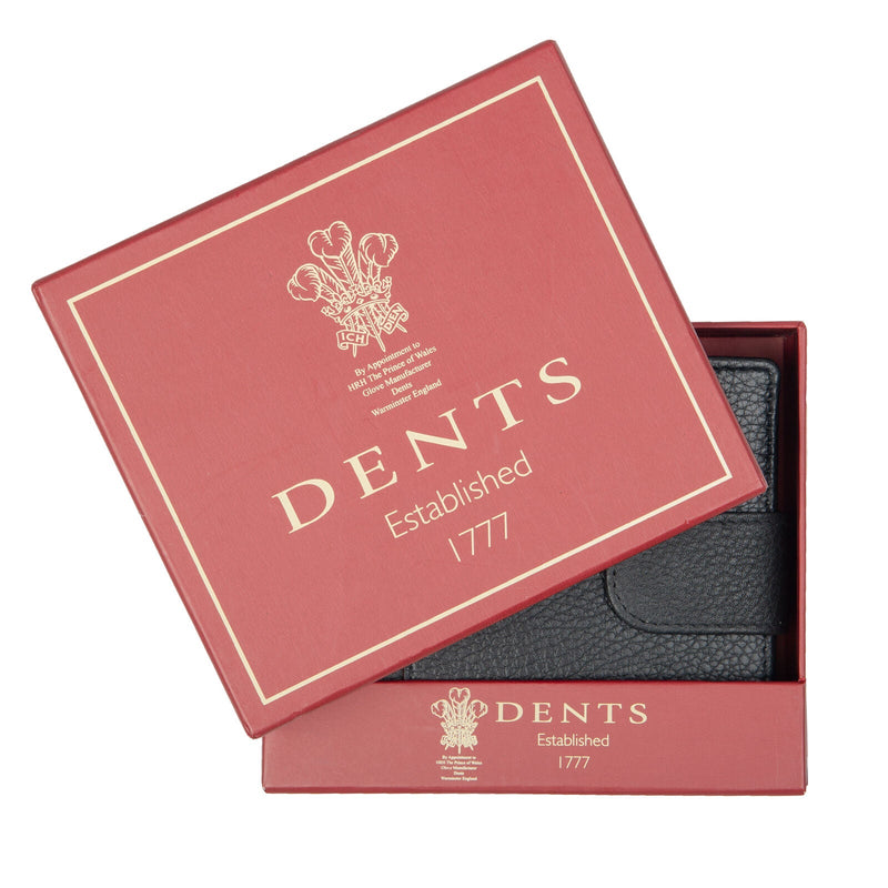 Load image into Gallery viewer, Dents Mens Pebble Grain Leather Bifold Wallet with RFID Blocking and Coin Purse in Black/Bordeaux-4