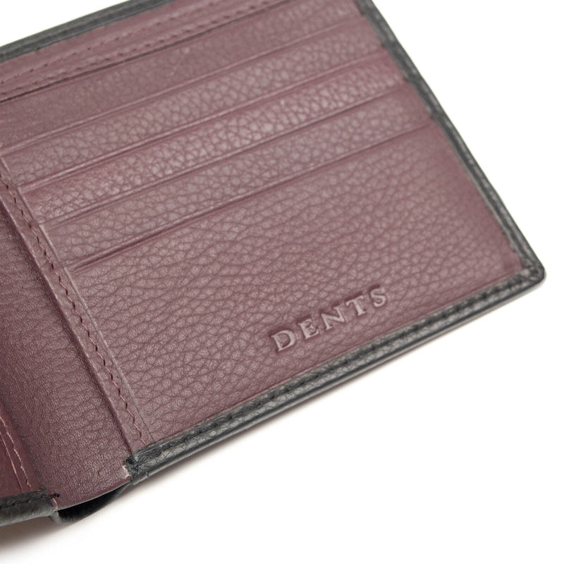 Load image into Gallery viewer, Dents Men's Slim Pebble Grain Leather Bifold Wallet with RFID Blocking in Black/Bordeaux-3