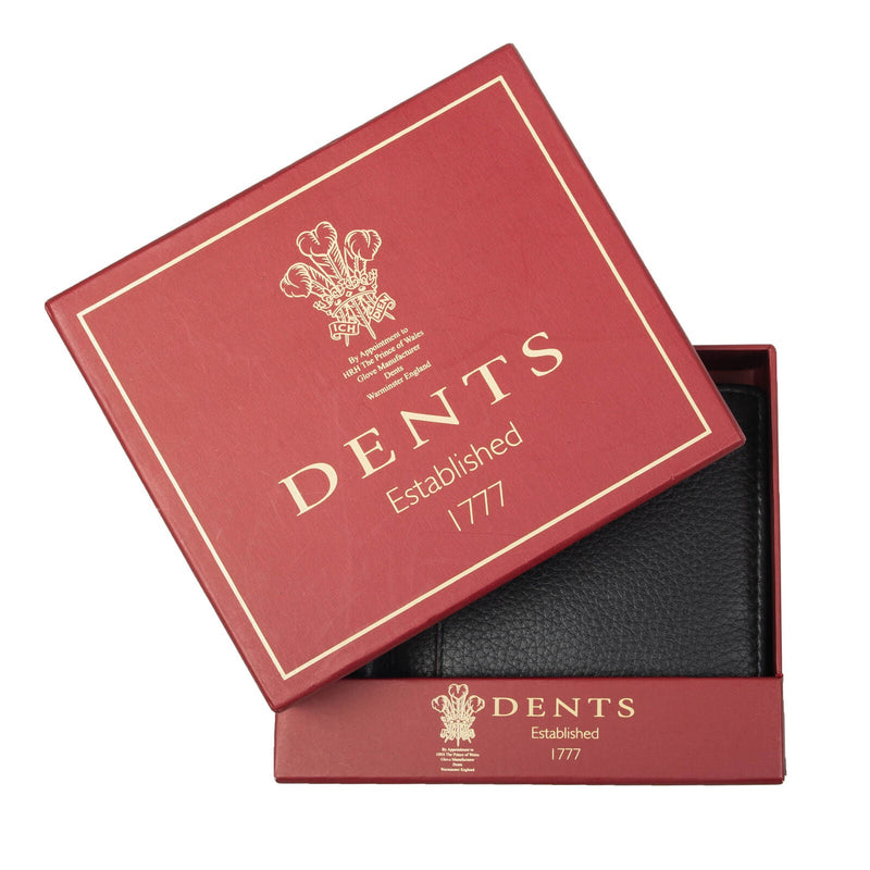 Load image into Gallery viewer, Dents Men's Slim Pebble Grain Leather Bifold Wallet with RFID Blocking in Black/Bordeaux-4
