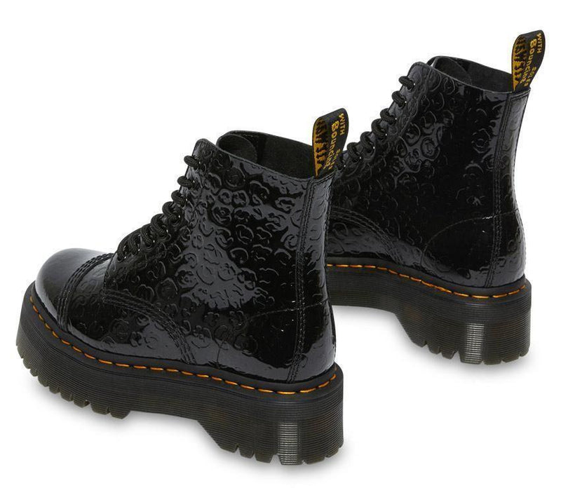 Load image into Gallery viewer, Dr Martens Womens Sinclair Jungle Boots Patent Lamper Leopard Emboss - Black-3