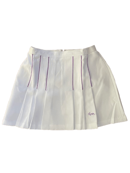 Load image into Gallery viewer, Renee Vintage Tennis Pleated Skirt & Top Set – Retro White & Purple