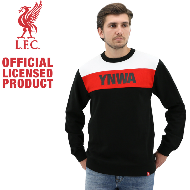 Load image into Gallery viewer, Liverpool FC Mens Crew Jumper Sweatshirt Winter Warm Soccer Football LFC - Black-1