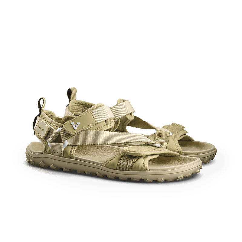 Load image into Gallery viewer, Vivobarefoot Tracker Ora Mens Barefoot Hiking Sandal – Dune in a stylish, breathable design for outdoor adventures.