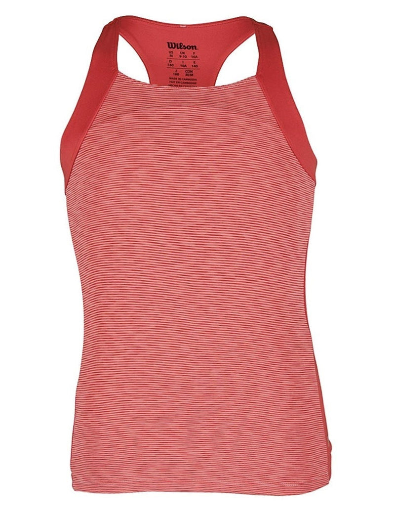 Load image into Gallery viewer, WILSON Girls Striated Racerback Tennis Tank Top Childrens Kids - Papaya