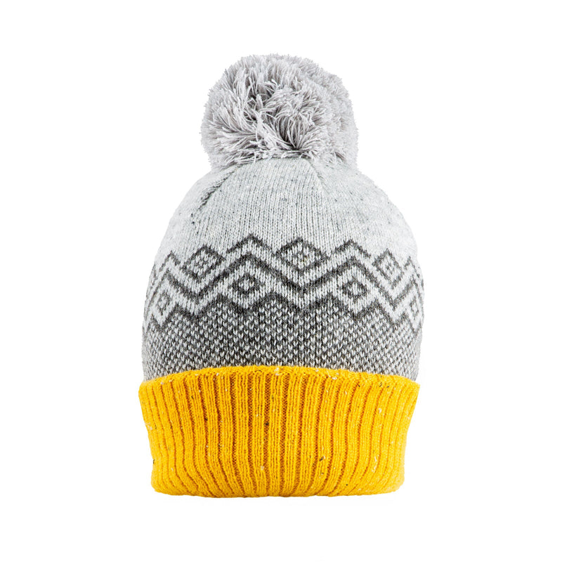 Load image into Gallery viewer, Dents Women’s Jacquard Knitted Bobble Hat with Geometric Pattern-0