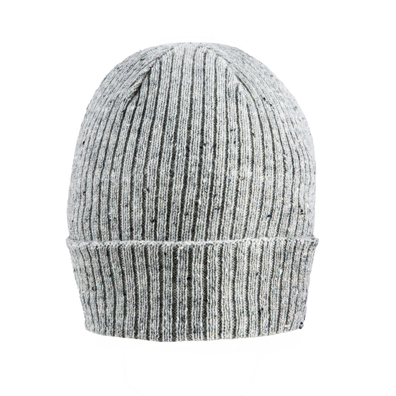 Load image into Gallery viewer, Dents Womens Ribbed Knit Wool Blend Beanie Hat with Marl Yarn in Dove Grey-3