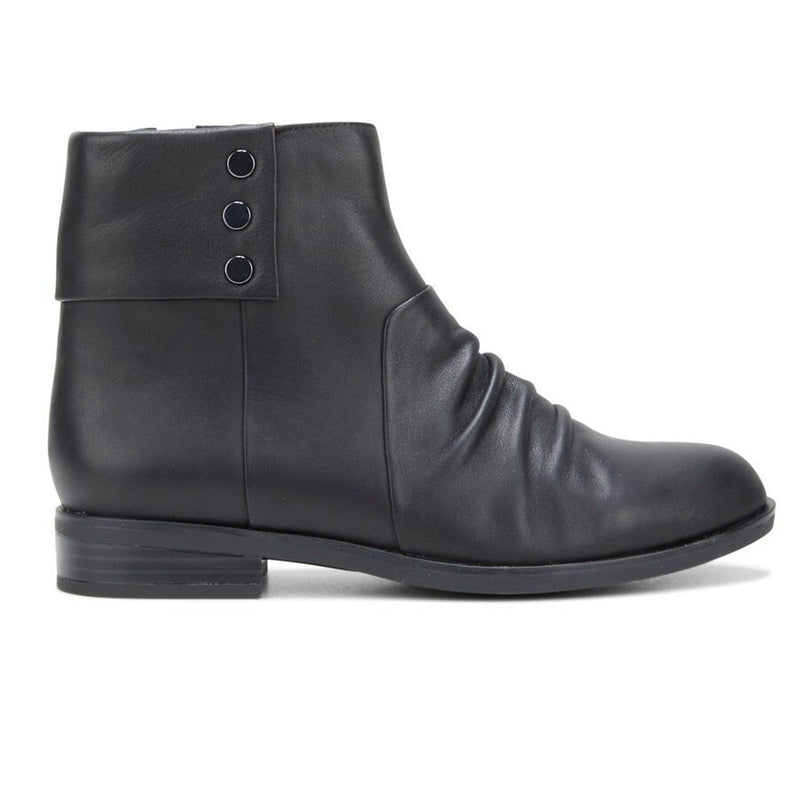 Load image into Gallery viewer, Hush Puppies Womens Hayworth Leather Heels Ankle Boots with Zip Shoes - Black-4