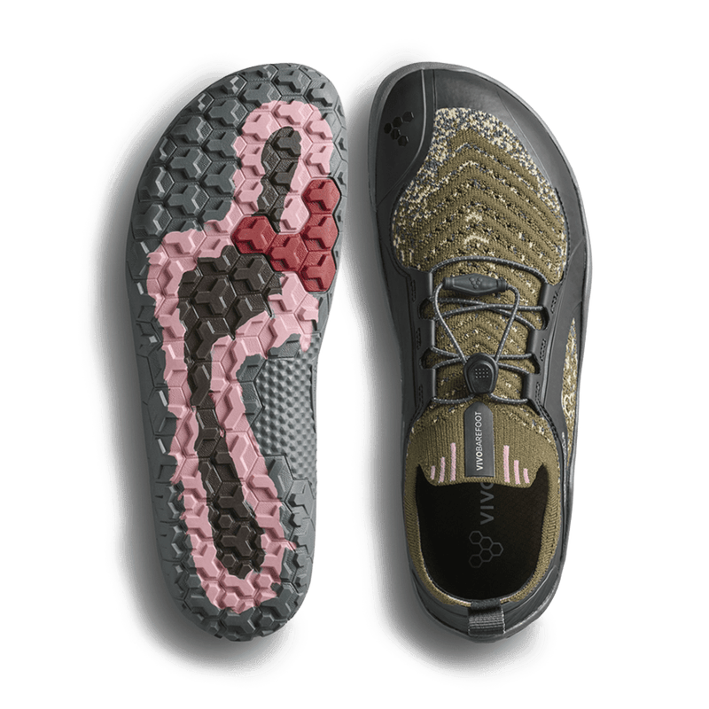 Load image into Gallery viewer, Vivobarefoot Primus Trail Knit FG Grounding Mens Dark Olive