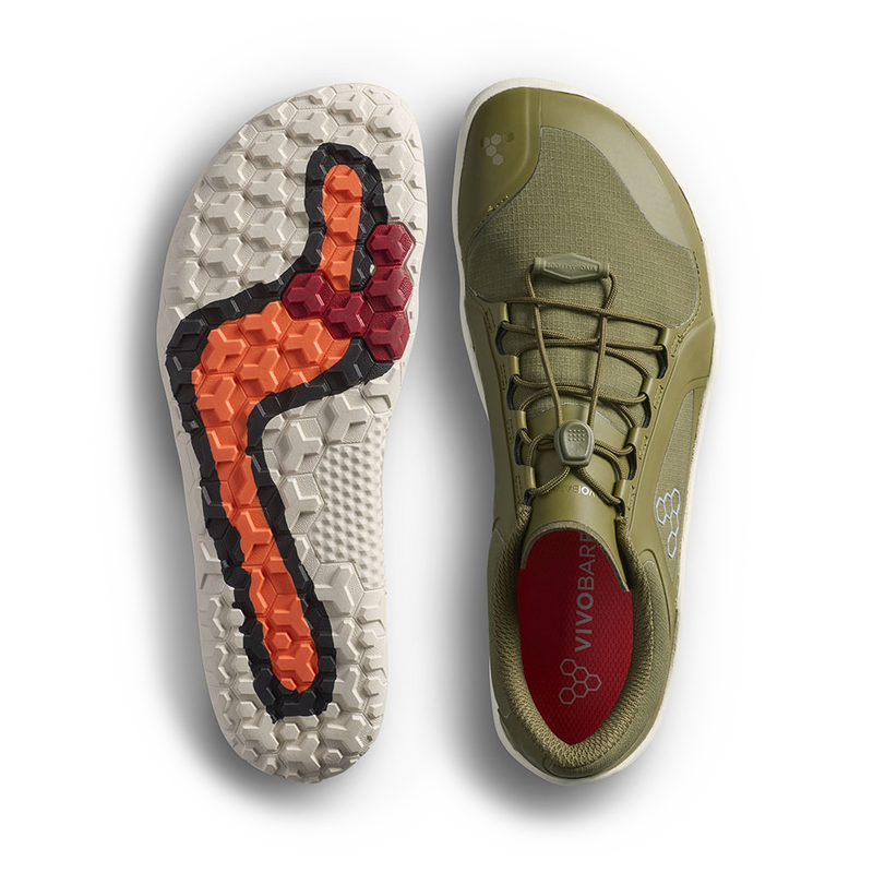 Load image into Gallery viewer, Vivobarefoot Primus Trail III All Weather FG Mens Dark Olive/White-1