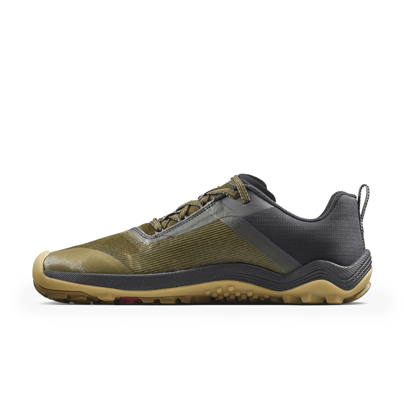 Load image into Gallery viewer, Vivobarefoot Primus Trail Flow Men's Barefoot Trail Runner – Dark Olive/Gum