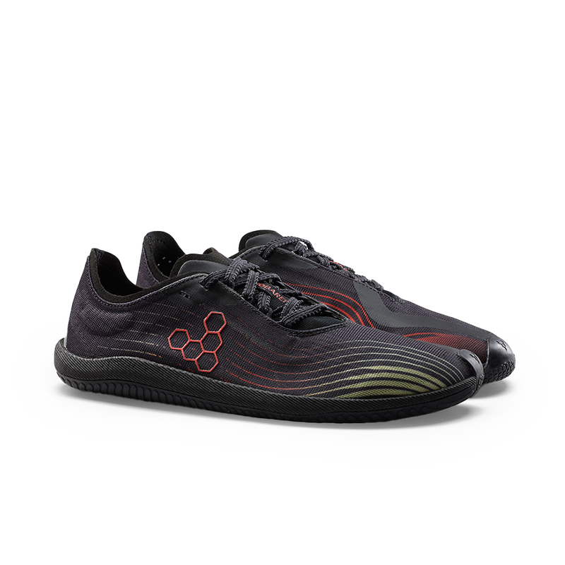 Load image into Gallery viewer, Vivobarefoot Primus Flow Mens Obsidian/Cherry Tomato-3
