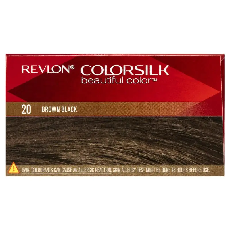 Load image into Gallery viewer, Revlon ColorSilk 20 Brown Black Permanent 3D Hair Colour w/ Keratin - Brown/Black-3