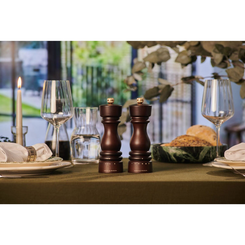 Load image into Gallery viewer, Cole & Mason London Grind Select Salt & Pepper Mill Gift Set – Chocolate Wood-2