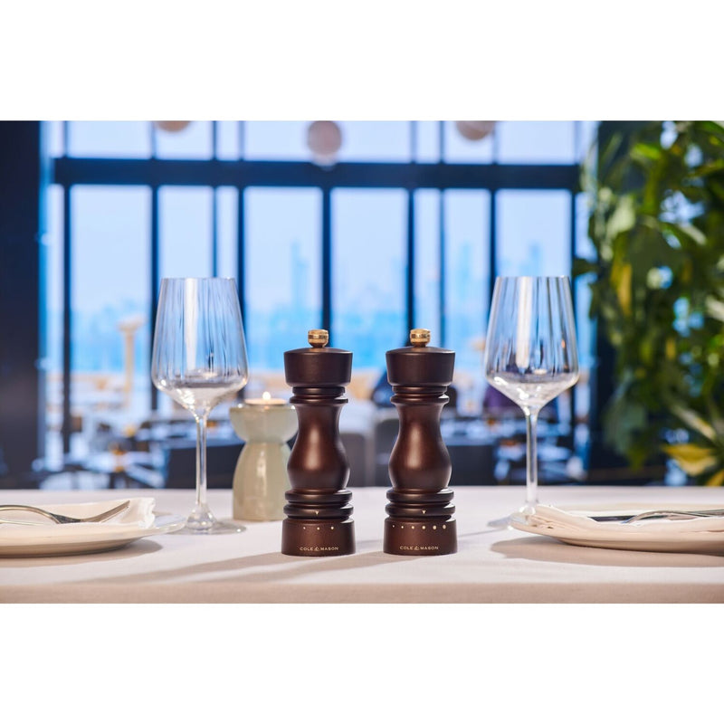 Load image into Gallery viewer, Cole & Mason London Grind Select Salt & Pepper Mill Gift Set – Chocolate Wood-3