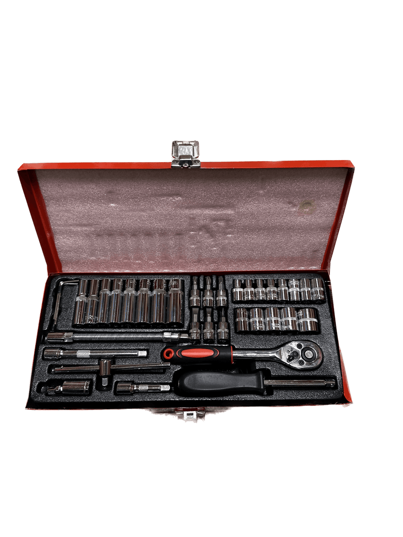 Load image into Gallery viewer, 37 Piece Ratchet Socket Wrench Set Screwdriver Bits Extension Hex Chrome Vanadium-2