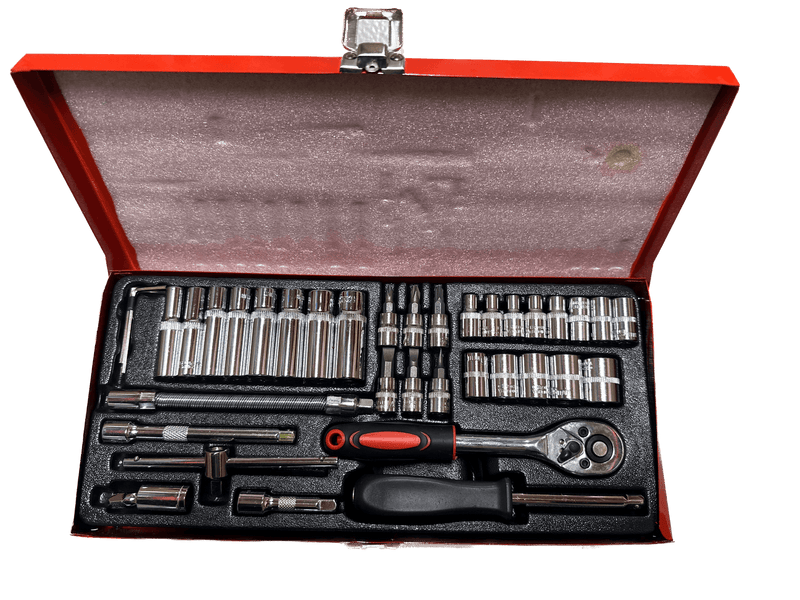 Load image into Gallery viewer, 37 Piece Ratchet Socket Wrench Set Screwdriver Bits Extension Hex Chrome Vanadium-1