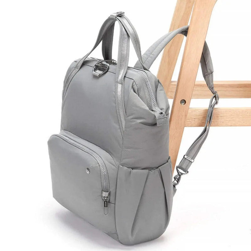 Load image into Gallery viewer, Pacsafe Citysafe CX Anti-Theft 13" Laptop Backpack Bag Econyl Gravity Gray