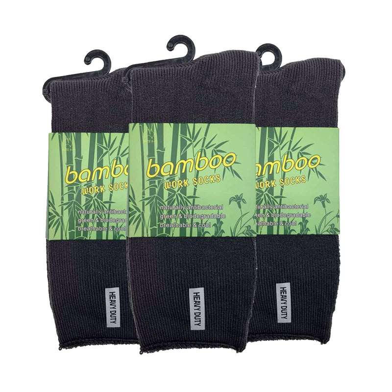 Load image into Gallery viewer, 3 Pairs PREMIUM BAMBOO SOCKS Mens Heavy Duty Thick Work Socks Cushion BULK-8
