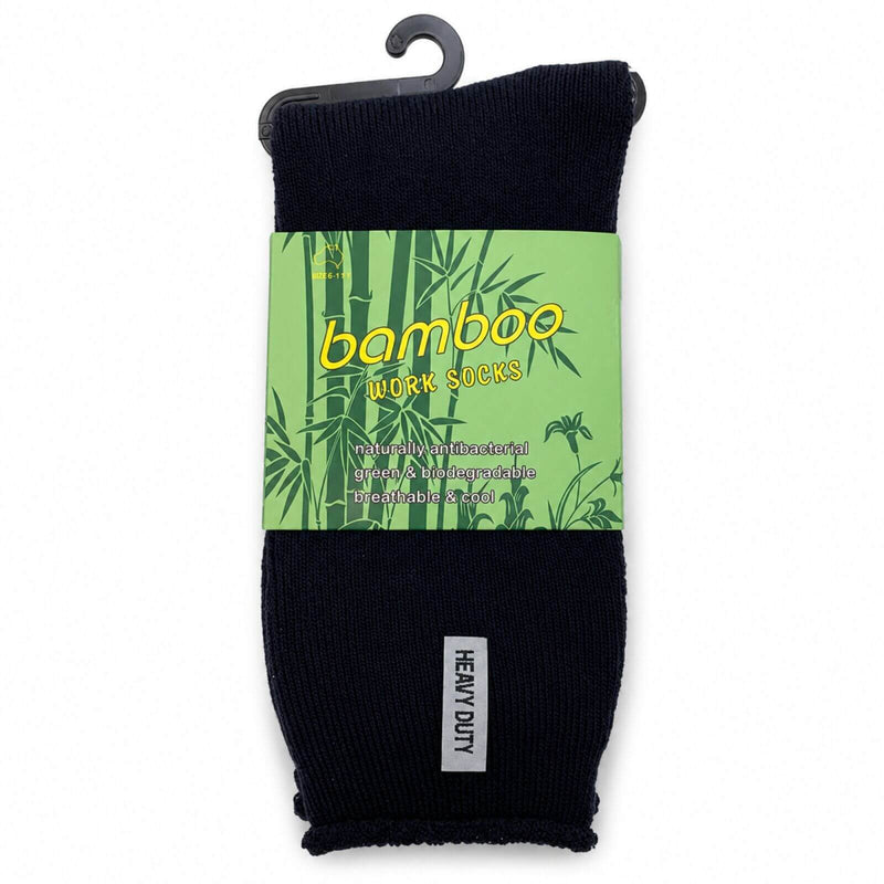 Load image into Gallery viewer, 3 Pairs Mens Bamboo Rich Work Socks Thick Cushioned Anti Odour - Navy Blue-3