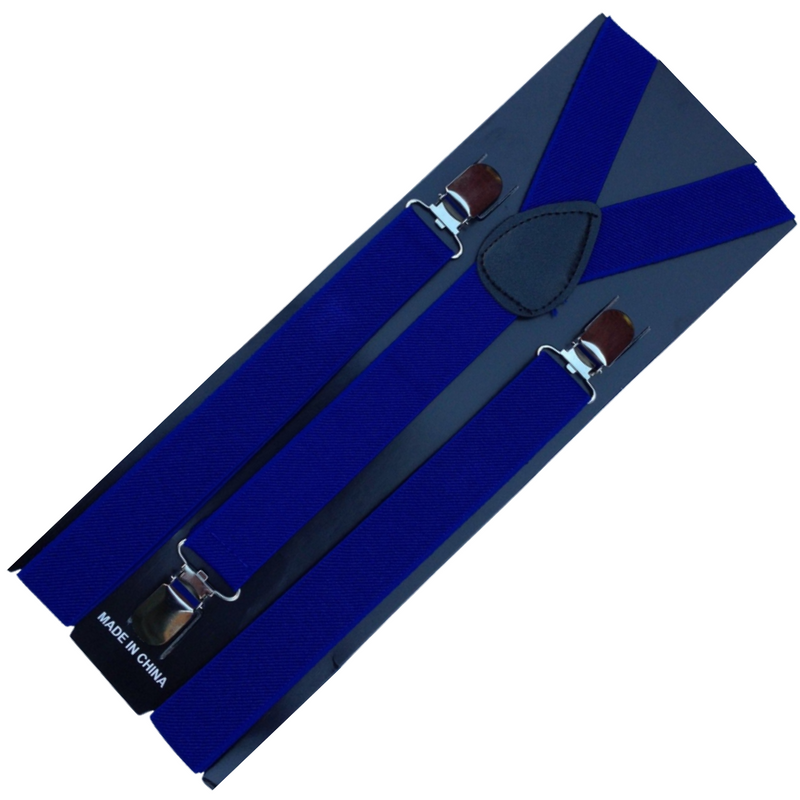 Load image into Gallery viewer, 3x Mens Suspenders Braces Adjustable Strong Clip On Elastic Formal Wedding Slim - Blue-2