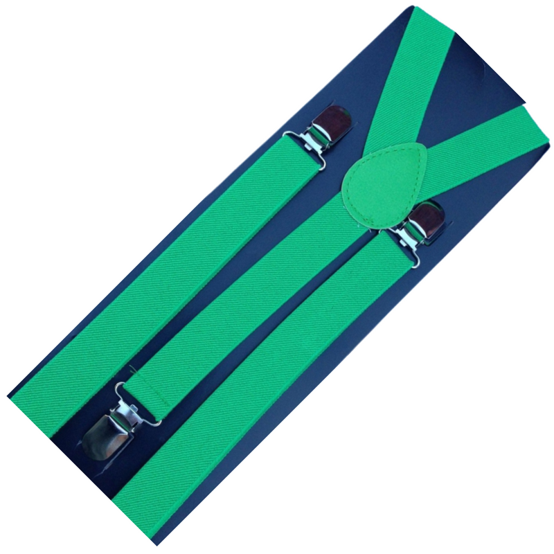 Load image into Gallery viewer, 3x Mens Suspenders Braces Adjustable Strong Clip On Elastic Formal Wedding Slim - Green-2