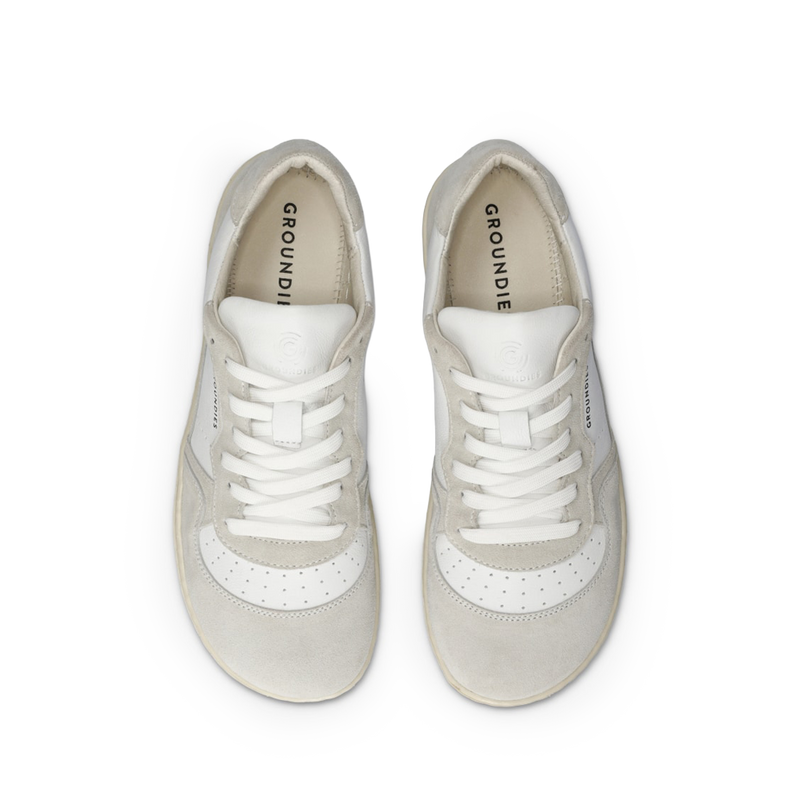 Load image into Gallery viewer, Groundies Nova GO1 Men's Barefoot Sneakers – White/Off-White