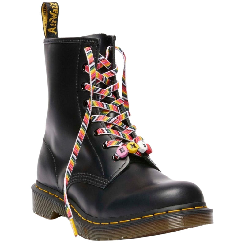 Load image into Gallery viewer, Dr. Martens 140CM Friendship Flat Laces With Beads DMS Yellow – Fits 8–10 Eye Boots-2