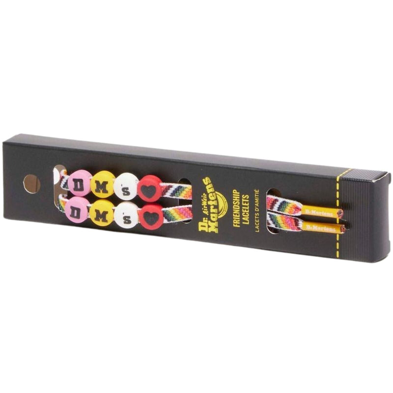 Load image into Gallery viewer, Dr. Martens 140CM Friendship Flat Laces With Beads DMS Yellow – Fits 8–10 Eye Boots-1