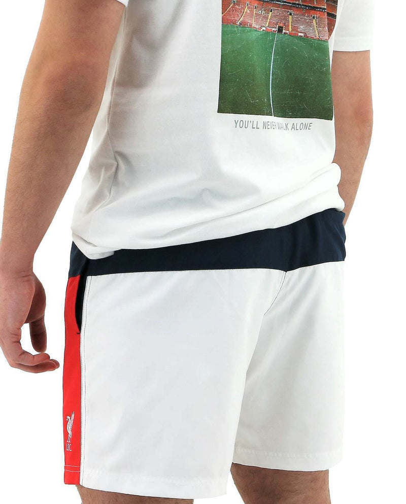 Load image into Gallery viewer, Liverpool FC Mens Board Shorts Summer YNWA Liverbird LFC - White Logo