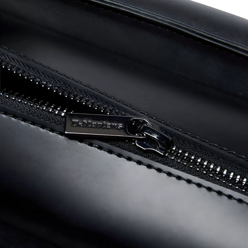 Load image into Gallery viewer, Dr. Martens Padded Leather Tote Bag Crossbody Strap Zip Closure in Black Sendal-3