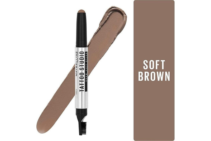 Load image into Gallery viewer, Maybelline Tattoo Studio Brow Lift Stick Waterproof Smudge - 255 Soft Brown-3